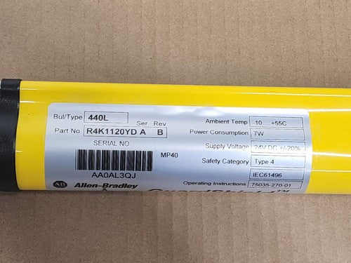 Allen Bradley GuardShield Light Curtain Pair R4K1120YD AB T4K1120YD AA 1120mm