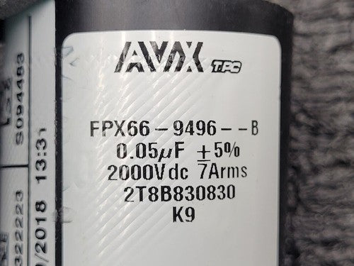 Lot of 7 AVX High Voltage Power Capacitors FPX66-9496--B 2000VDC 0.05 uF