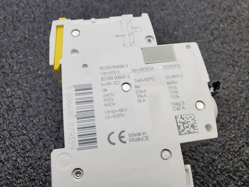 Schneider Electric 2 Pole iC60N C 10A Vigi iC60 Breaker 30mA Ground Leakage