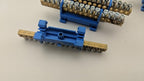 Lot of 2 DIN Rail Mount Brass Ground Grounding Strip 15x 4AWG Copper Wire