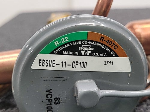 Sporlan EBSVE-11-CP100 TXV Expansion Valve 5/8 x 7/8 ODF R22 R407C Balance Port