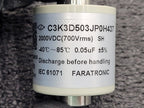 Lot of 7 Faratronic High Voltage Power Capacitors 2000VDC 0.05 uF