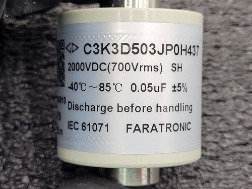 Lot of 7 Faratronic High Voltage Power Capacitors 2000VDC 0.05 uF