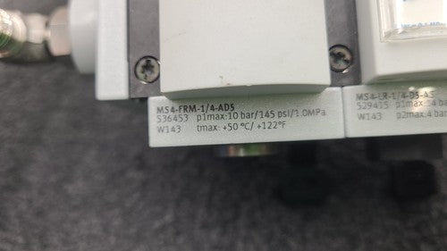 Festo MS4 Pneumatic Filter Regulator Assembly LFM 1/4 ARM DA Digital Display