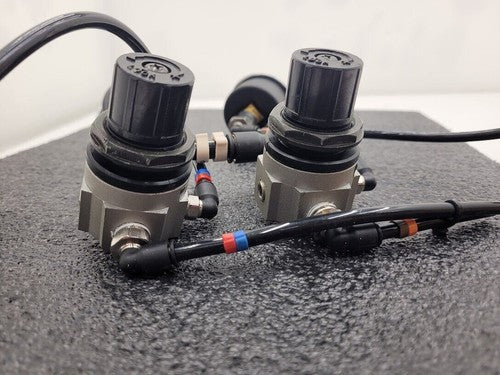 SMC Panel Mounted 2x AR111-02-X102 Regulator 2x Gauge Setup 100PSI with Clips