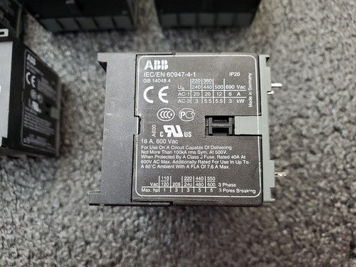 ASEA BROWN BOVERI ABB Contactor BC7-30-01-P BC73001P05 16A 600VAC 3PH Lot of 5