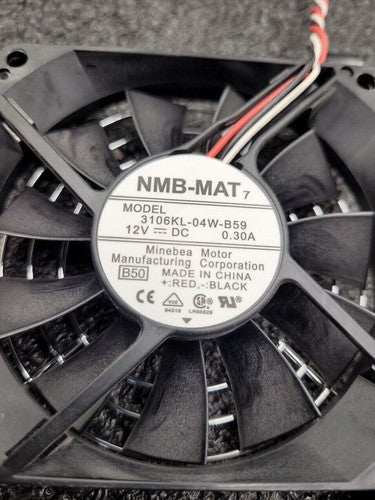 Lot of 10 NMB-MAT 3106KL-04W-B59 Brushless 12VDC Fan 0.30A w/grate, Working Pull