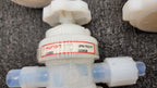 Lot of 3x Furon Pneumatic High Purity Manual Screw Valve UPM2-F812-MT 1104583