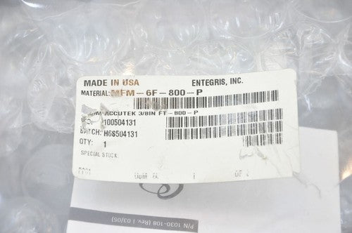 Entegris MFM-6F-5000-P Accutek Flowmeter 800cc/min Flow Range
