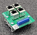 Lot of 7 USB Micro Breakout Board RJ45 Terminals DIN Rail Clips BRKLD15HDF-SG