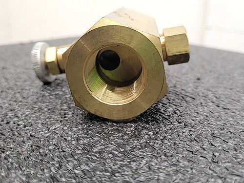 Pneu-Trol Deltrol F-35B Brass Flow Control Needle Valve Fluid Regulator Lot of 2