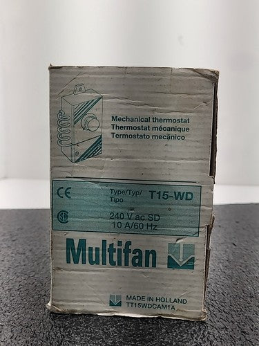 Multifan T15-WD Mechanical Thermostat TT15WDCAM1A 240V AC SD with Sensor Probe