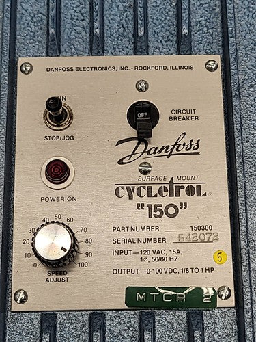 Danfoss CycleTrol 150 DC Motor Speed Controller 150300 120VAC Input 0-100VDC Out