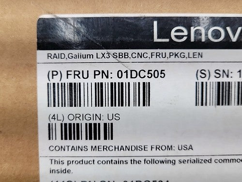 Lenovo FRU 01DC505 Disk Storage Raid Controller RAID FC iSCSI Galium LX3 SBB