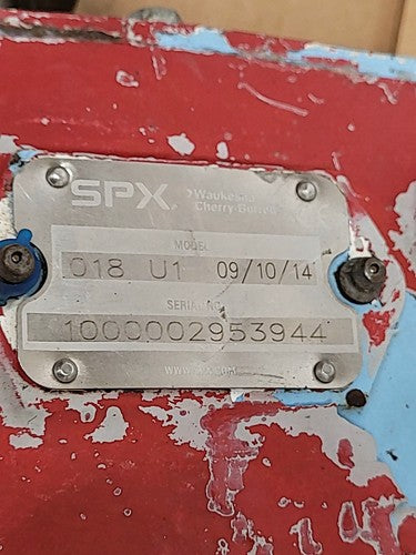 Waukesha Cherry Burrell SPX 018 U1 Sanitary Positive Displacement PDP Pump A9