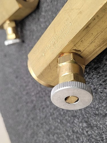 Pneu-Trol Deltrol F-35B Brass Flow Control Needle Valve Fluid Regulator Lot of 2