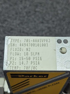 Parker Porter Digital Mass Flow Controller 701-AAASVPRJ N2 10 SLPM VCR Male
