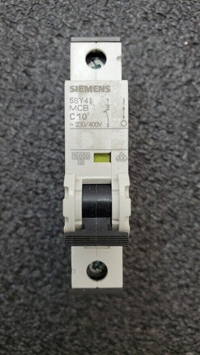 SIEMENS 5SY41 MCB C10 Single Pole CIRCUIT BREAKER / 5SY4110-7 / ~230-400V / 5A