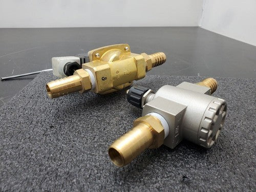 SMC 1" Solenoid VXZ2350-06-5DZ1 Valve 24VDC 3/4" ID Hose Barb AS500 Flow Control