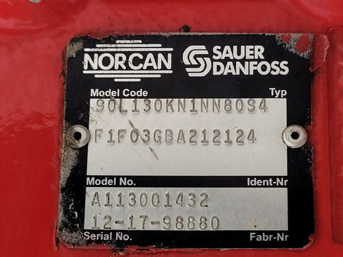 Norcan Sauer Danfoss Hydraulic Pump A113001432 F1F03GBA212124 90L130KN1NN80S4