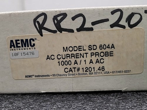 AEMC SD SD 604A AC Current Probe 1000 A / 1 A CAT #1201.46 Clamp Sensor Lot of 3