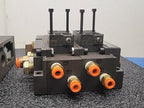 Numatics FlexiBlok Pneumatic 4 Valve Air Solenoid Manifold Block Assembly