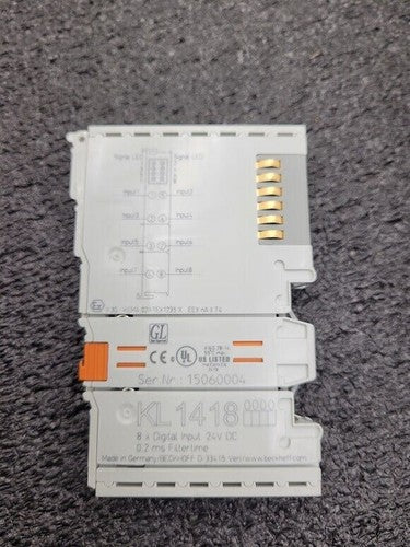 Beckhoff KL1418 8x Digital Input Terminal Module 24VDC 0.2 ms Filter Time
