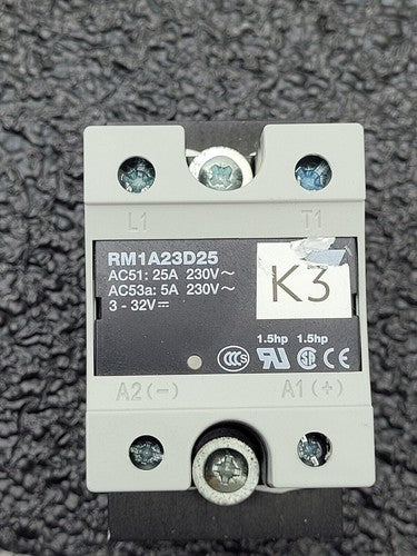 Carlo Gavazzi RM1A23D25 Solid State Relay 230VAC 3-32VDC Cntl +Heat Sink 1.5HP