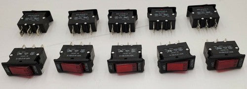 Lot of 10 Tyco Potter & Brumfield W51-A121B1-5 Thermal Circuit Breaker 5A 125VAC