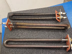 3x Industrial Tubular Finned U Type Air Heating Elements Ceramic Insulators 15"