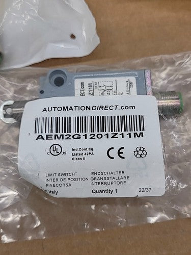 Automation Direct AEM2G1201Z11M Roller Top Limit Switch M12 5 Pin 3 Meter Cable