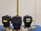 Lot of 3 Gemu Typ 630 Diaphragm Valve Pneumatic Actuated DN 25 PN10 DA32 PP EPDM