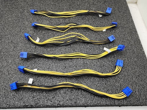 Supermicro CBL-PWEX-1028 Power Extension Cable 30cm Lot of 6 Blue Connectors