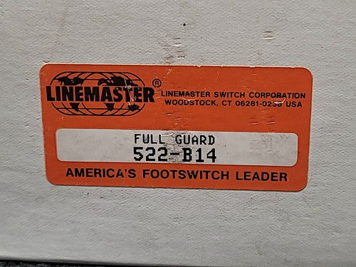Linemaster 522-B14 Full Guard Foot Switch Protective Enclosure Orange Steel LOT