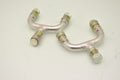 Lot 2 U-Shaped Piping Fixtures Compressed Helium Quick Connects Sealed SS P5400
