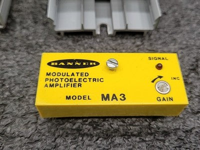 Banner MA3 Modulated Photoelectric Amplifier Lot MA3-4P MPS 15 Power Supply