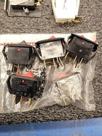 Industrial Electrical Switch Lot Toggle Rocker Micro 15A 125VAC Carling Cherry