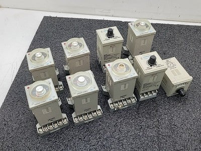 Lot of 9x Omron H3BA Time Delay Relay Lot Philips ECG RLY4994A Timers Industrial