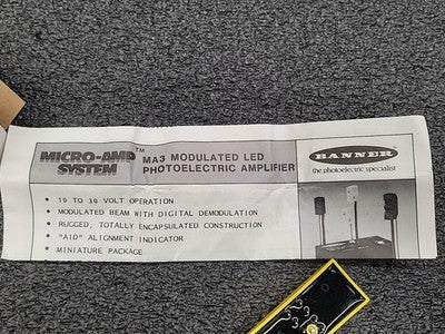 Banner MA3 Plug-In Amplifier Modulated Photoelectric Sensor Module 10-30VDC 9040