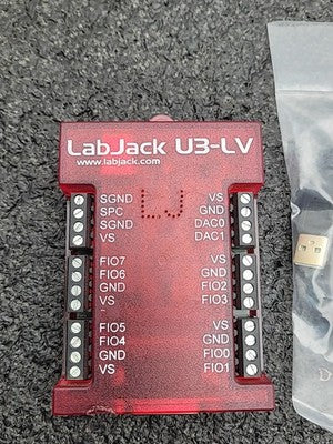 LabJack U3-LV USB Data Acquisition Module DAQ Device Red Case with Cable