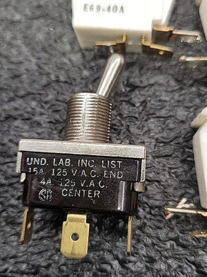 Industrial Electrical Switch Lot Toggle Rocker Micro 15A 125VAC Carling Cherry