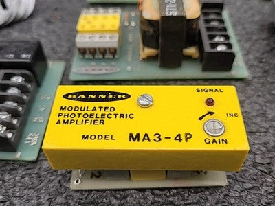 Banner MA3 Modulated Photoelectric Amplifier Lot MA3-4P MPS 15 Power Supply