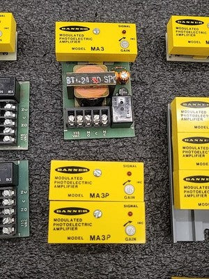 Banner MA3 Modulated Photoelectric Amplifier Lot MA3-4P MPS 15 Power Supply
