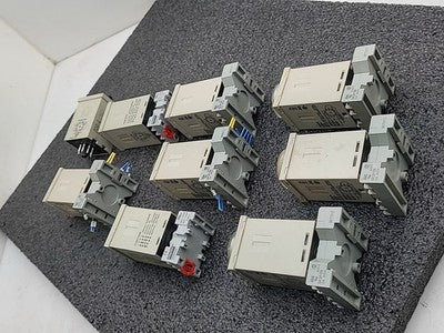 Lot of 9x Omron H3BA Time Delay Relay Lot Philips ECG RLY4994A Timers Industrial