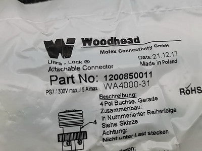 3x Brad Connectivity Ultra-Lok M12 Micro Change Male Receptacle WR4006A18C300