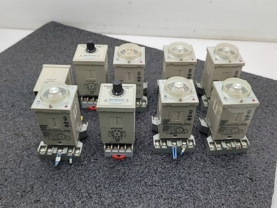 Lot of 9x Omron H3BA Time Delay Relay Lot Philips ECG RLY4994A Timers Industrial