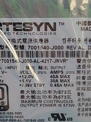 Artesyn 7001540-J000 Power Supply PSU Server 81-00000104-00-01 573W
