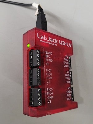 LabJack U3-LV USB Data Acquisition Module DAQ Device Red Case with Cable