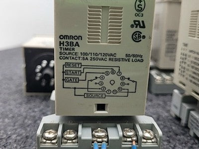 Lot of 9x Omron H3BA Time Delay Relay Lot Philips ECG RLY4994A Timers Industrial