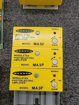 Banner MA3 Modulated Photoelectric Amplifier Lot MA3-4P MPS 15 Power Supply